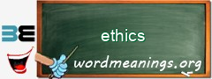 WordMeaning blackboard for ethics